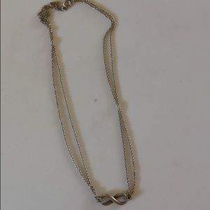 Tiffany Double  Chain Infinity Necklace